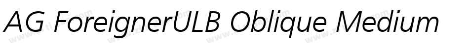 AG ForeignerULB Oblique Medium字体转换